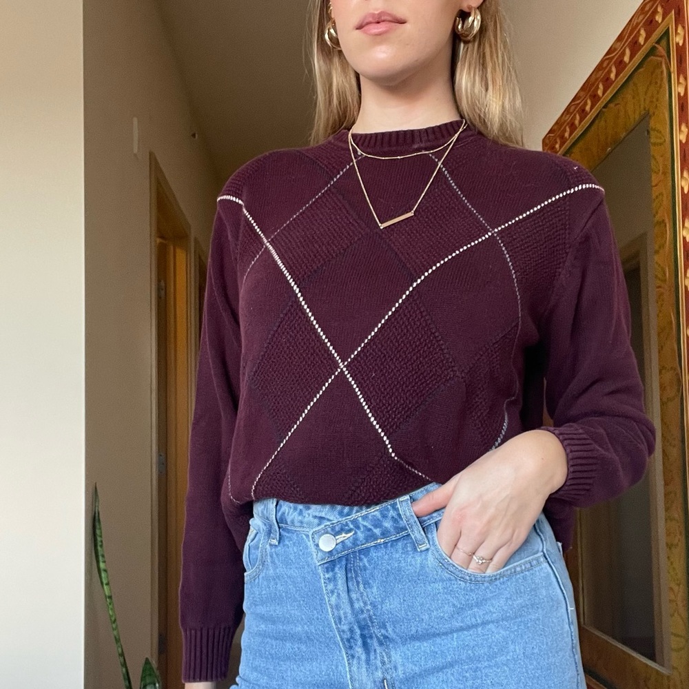 Vintage Argyle Sweater